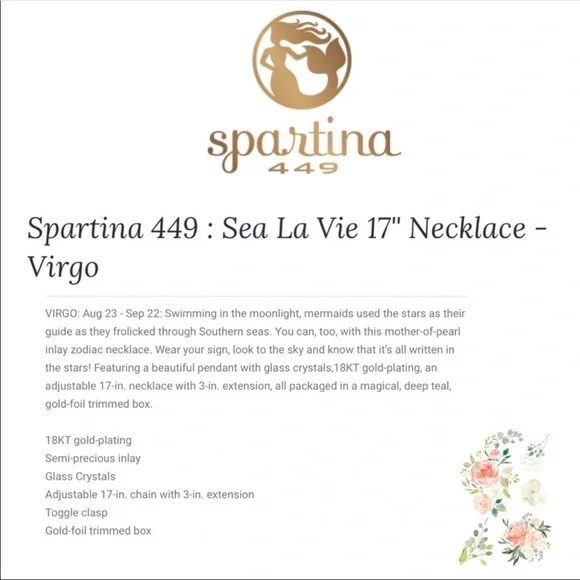 Spartina 449 Sea la Vie Zodiac Necklace - Picture 7 of 8